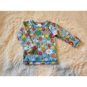 Hanna Andersson Flower Power Girls size 2t Long Sleeved Rash Guard Swim shirt